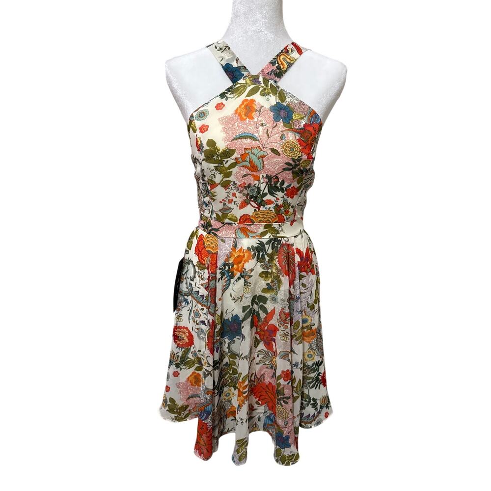 Lulus floral knee length dress NWT